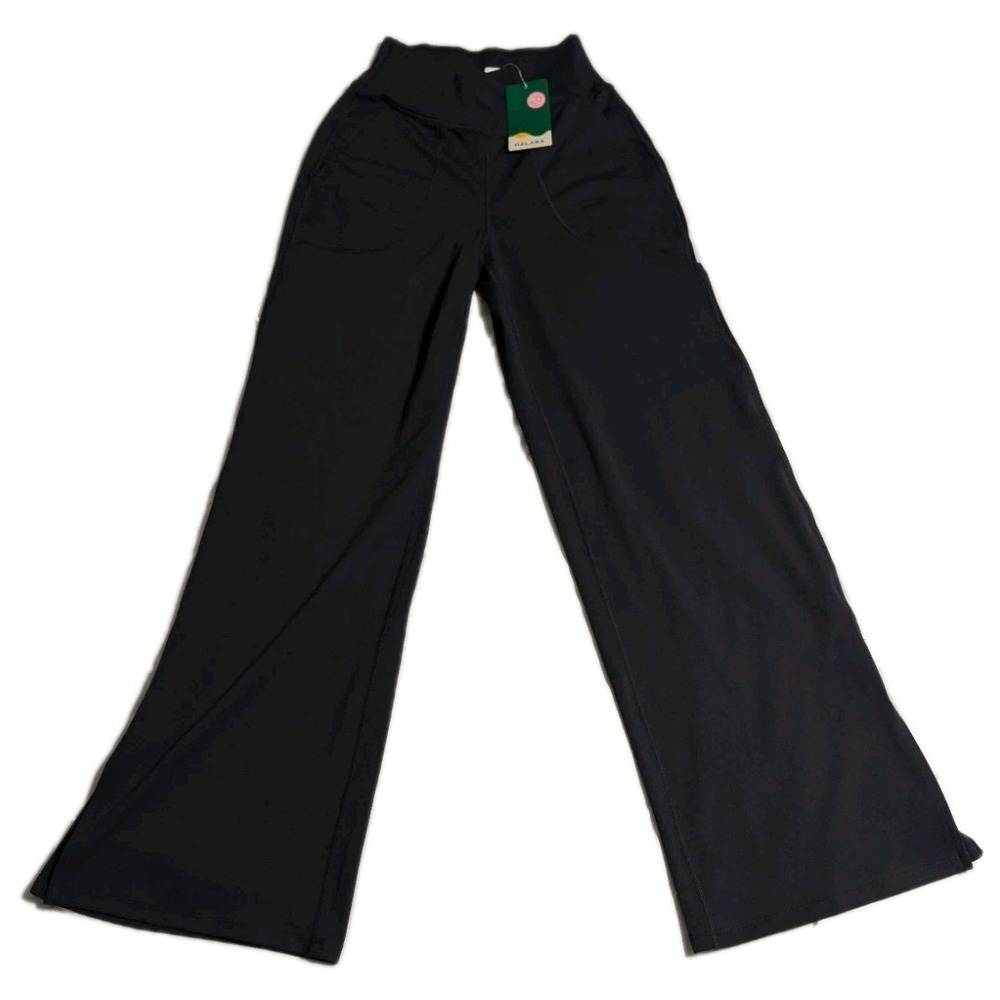 Halara DayStretch Crossover Flare Yoga Pants Black XS NWT High Waisted Pockets